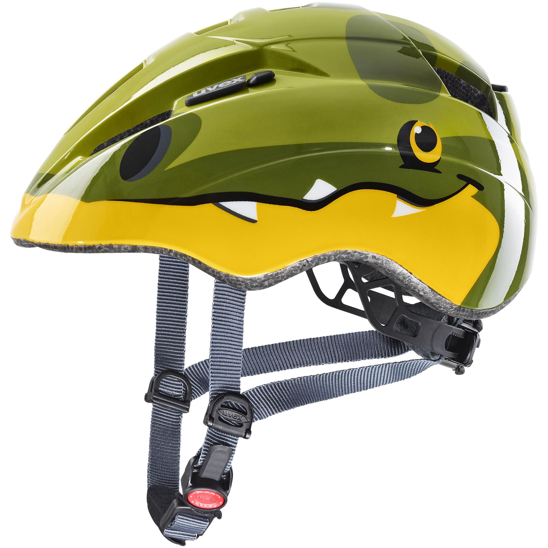 UVEX Kid 2 Kask rowerowy Dzieci, zielony/żółty 46-52cm 2022 Kaski dla dzieci S4143063215