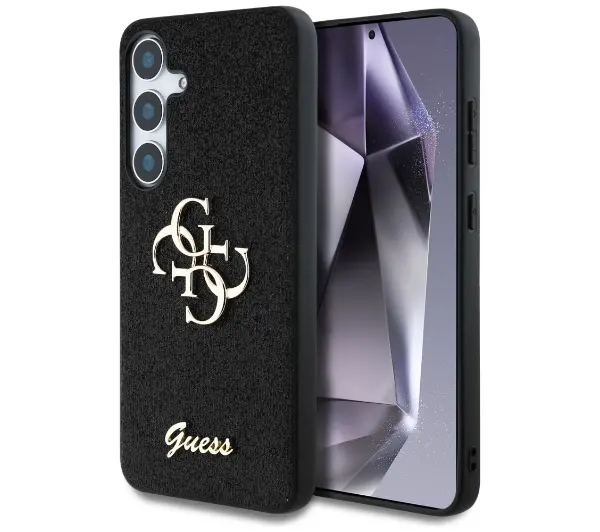 Guess Fixed Glitter Big 4G Metal Logo do Galaxy S25 Plus Czarny