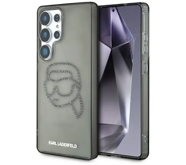 Karl Lagerfeld Rhinestones Karl Head Logo do Galaxy S25 Ultra Czarny