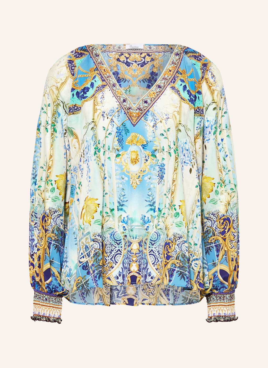 Princess Goes Hollywood Bluzka Jedwabna Z Ozdobnymi Kamykami blau
