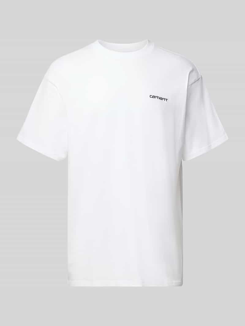 T-shirt z wyhaftowanym logo