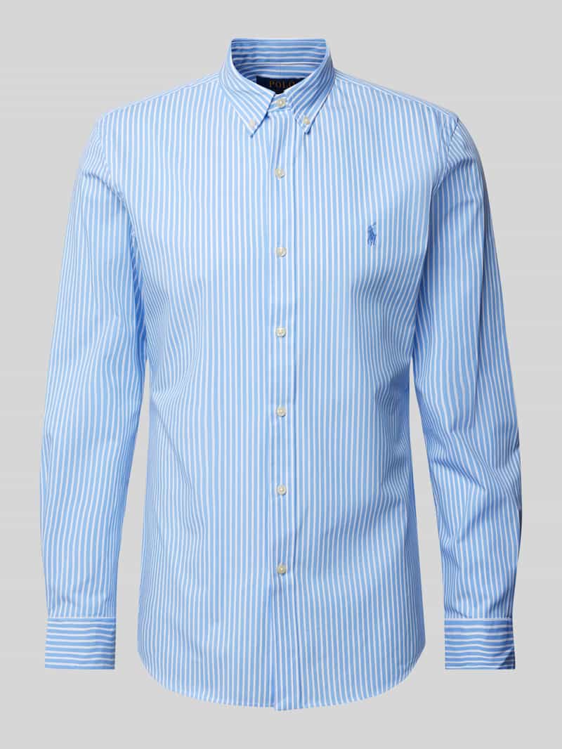 Koszula casualowa o kroju slim fit z kołnierzykiem typu button down