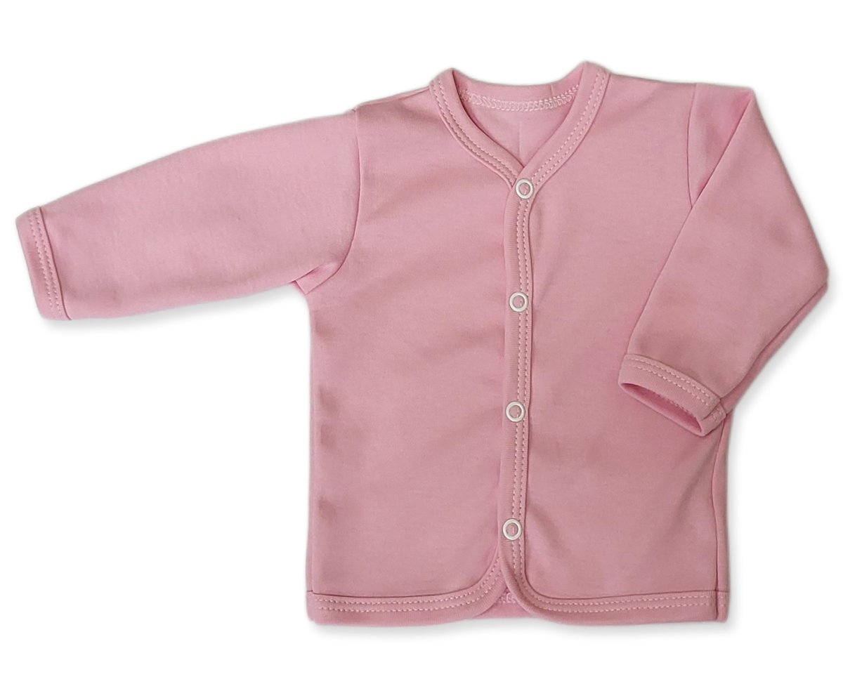 KAFTAN kaftanik 110 KOSZULKA bluzka ROZPINANA dziecięca gładka RÓŻOWA