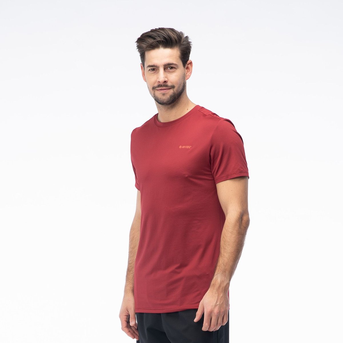 HI-TEC Koszulka Biegowa Męska HADI - MERLOT XL
