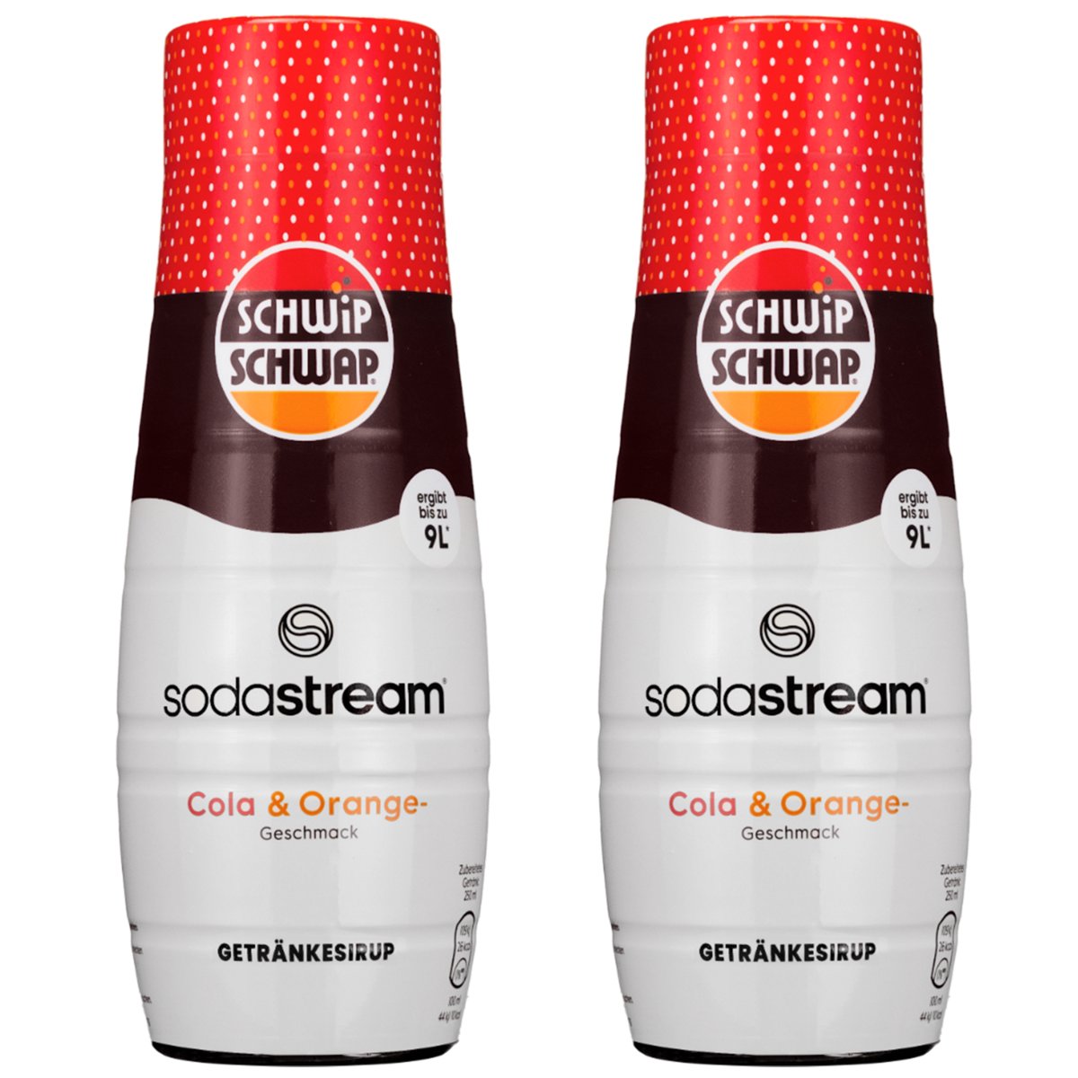 2x SYROP KONCENTRAT SODASTREAM SCHWIP SCHWAP COLA POMARAŃCZA 440 ml