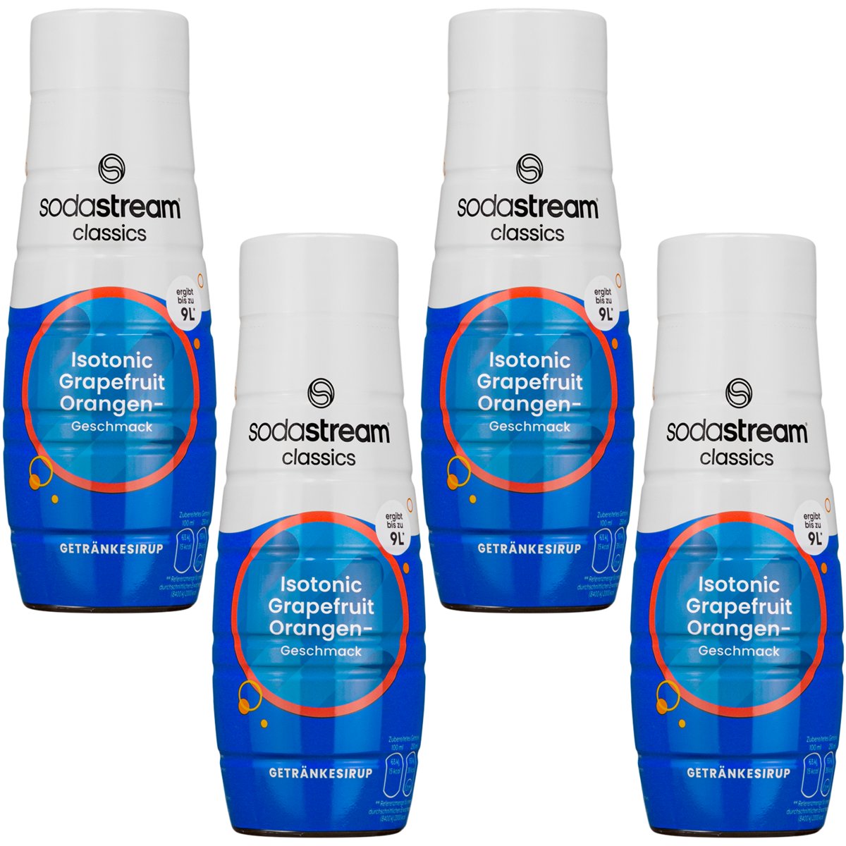 4x SYROP SODASTREAM IZOTONIK GREJPFRUT POMARAŃCZA KONCENTRAT 440ML