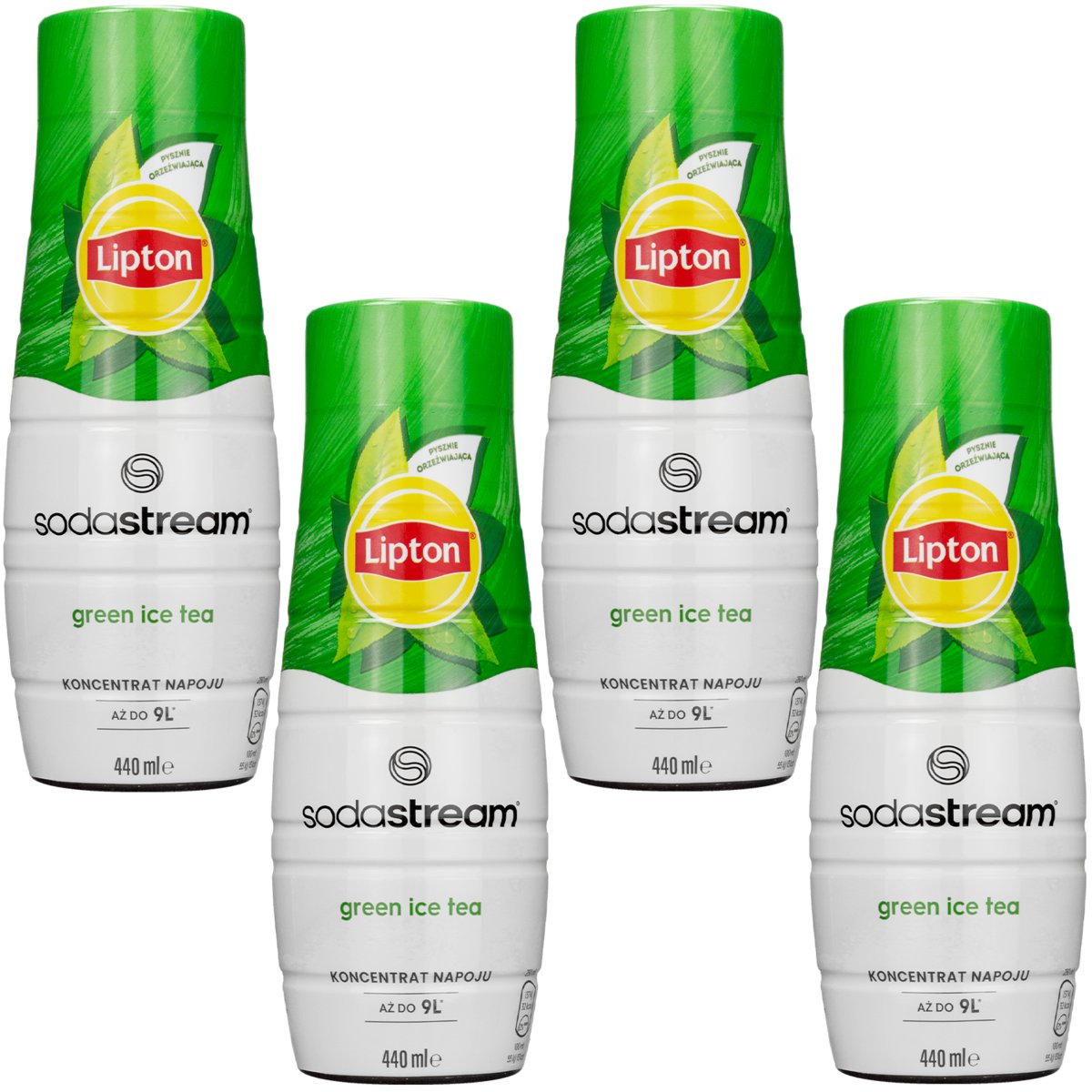 4x SYROP SODASTREAM LIPTON ICE TEA ZIELONA HERBATA DO SATURATORA DO WODY