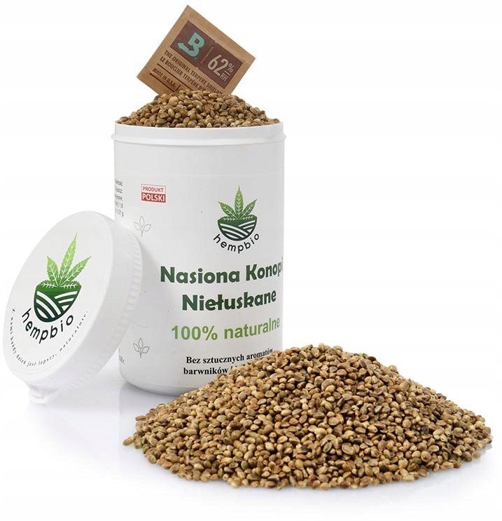 NASIONA KONOPI NIEŁUSKANE ziarno konopne bez dodatków 100%naturalne błonnik