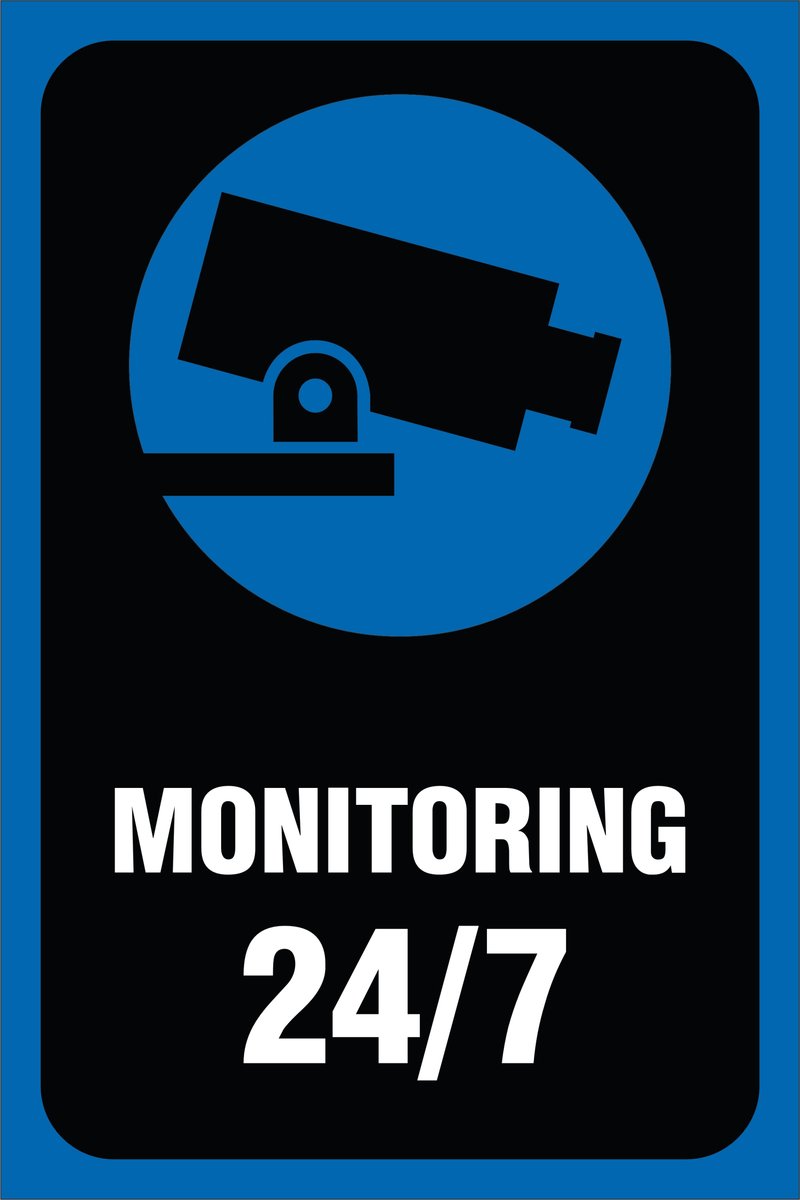 Tabliczka Monitoring 24/7 20x30cm PCV 3mm