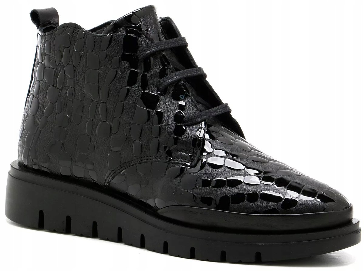 Piazza 960119 botki damskie czarne skóra