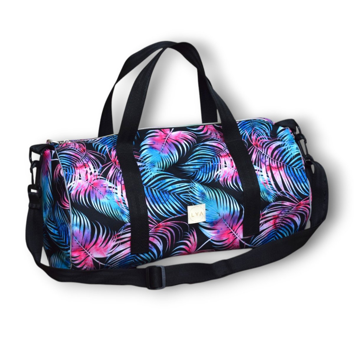 Torba sportowa podróżna torba na siłownię bagaż podręczny tęczowe pióra