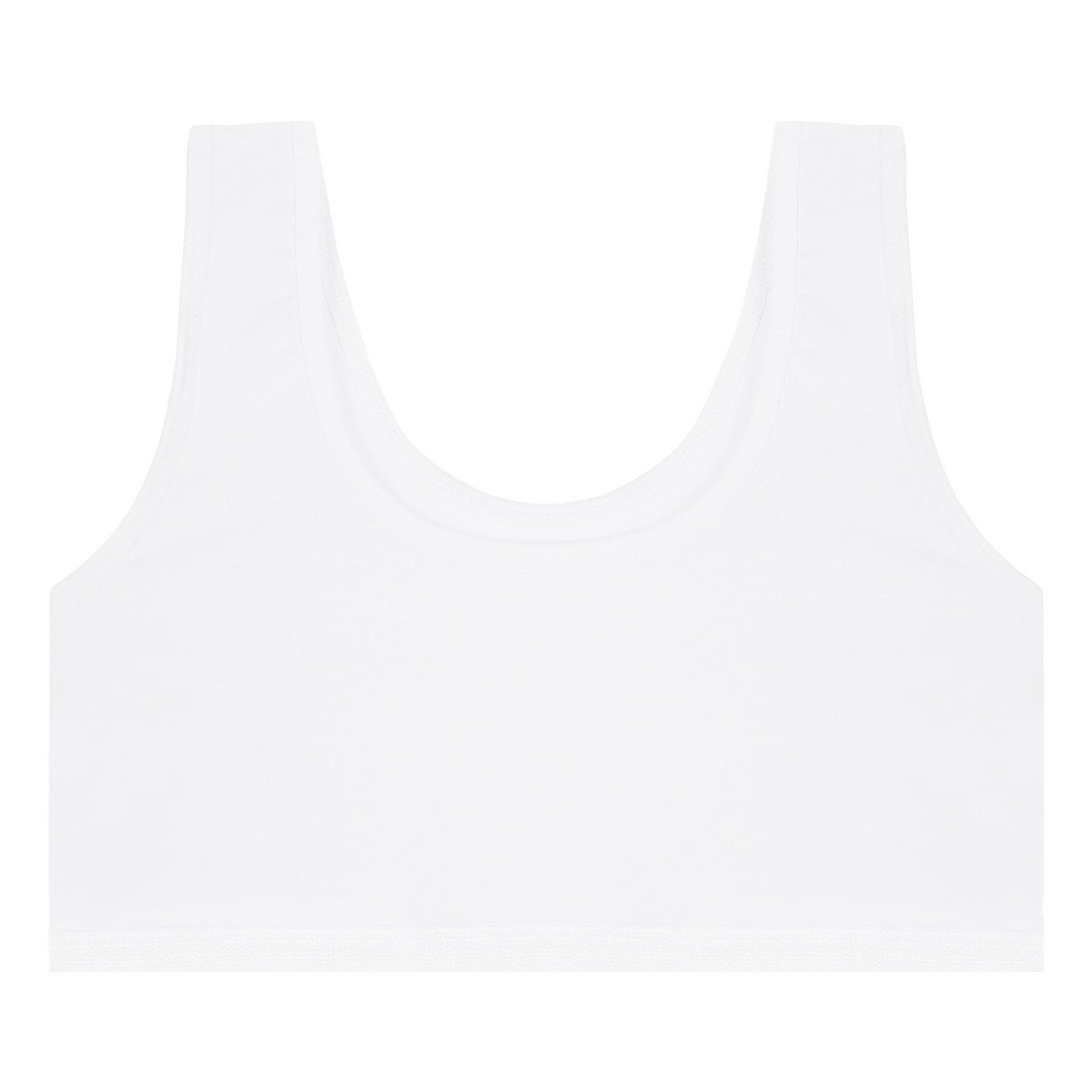 Top Biustonosz Dziewczęcy Klasyczny Bawełniany Biały Gładki 1-SZT MORAJ 128