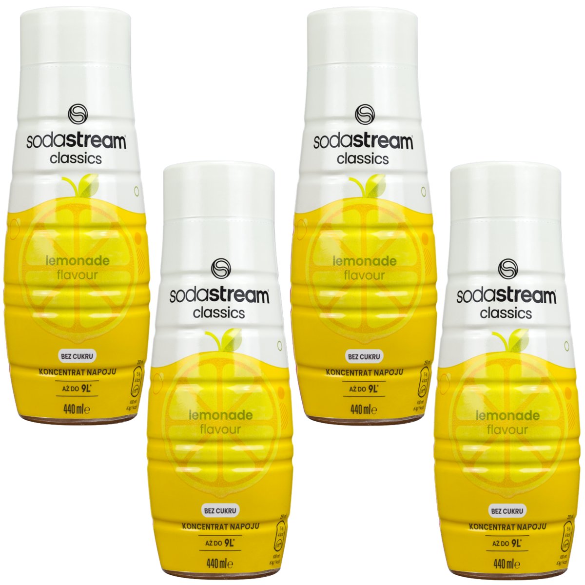 4x SYROP LEMONIADA DO SATURATORA SODASTREAM KONCENTRAT DO GAZOWANEJ WODY