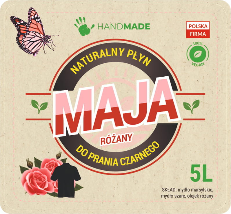 Eko Płyn do prania Maja do czarnego-Różany 4,5l