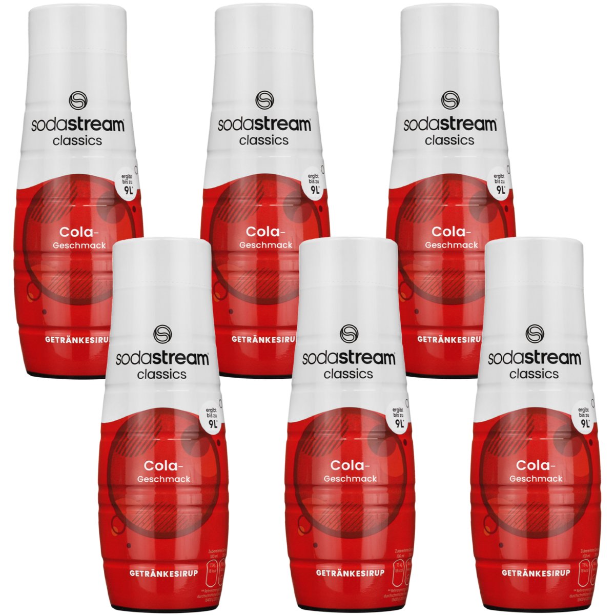 6x SYROP COLA CLASSIC SATURATOR SODASTREAM KONCENTRAT SOK DO WODY 9L NAPOJU