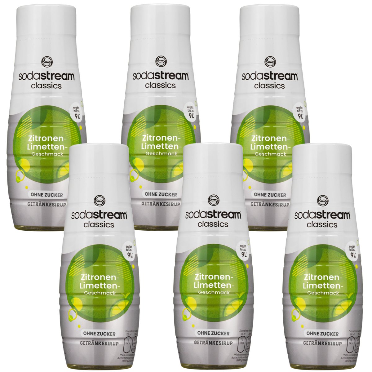 6x SYROP SODASTREAM CYTRYNA LIMONKA ZERO BEZ CUKRU KONCENTRAT DO WODY