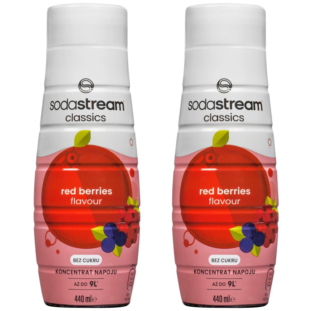 2x SYROP SODASTREAM RED BERRIES ZERO OWOCE LEŚNE KONCENTRAT DO WODY 440 ml
