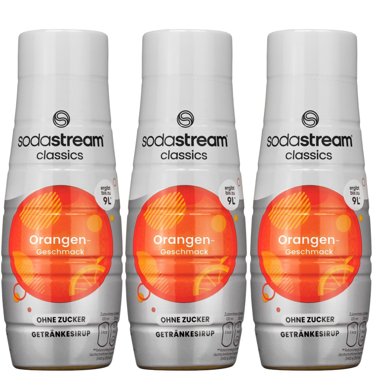3x SYROP SODA STREAM POMARAŃCZA BEZ CUKRU 440ML KONCENTRAT DO SATURATORA