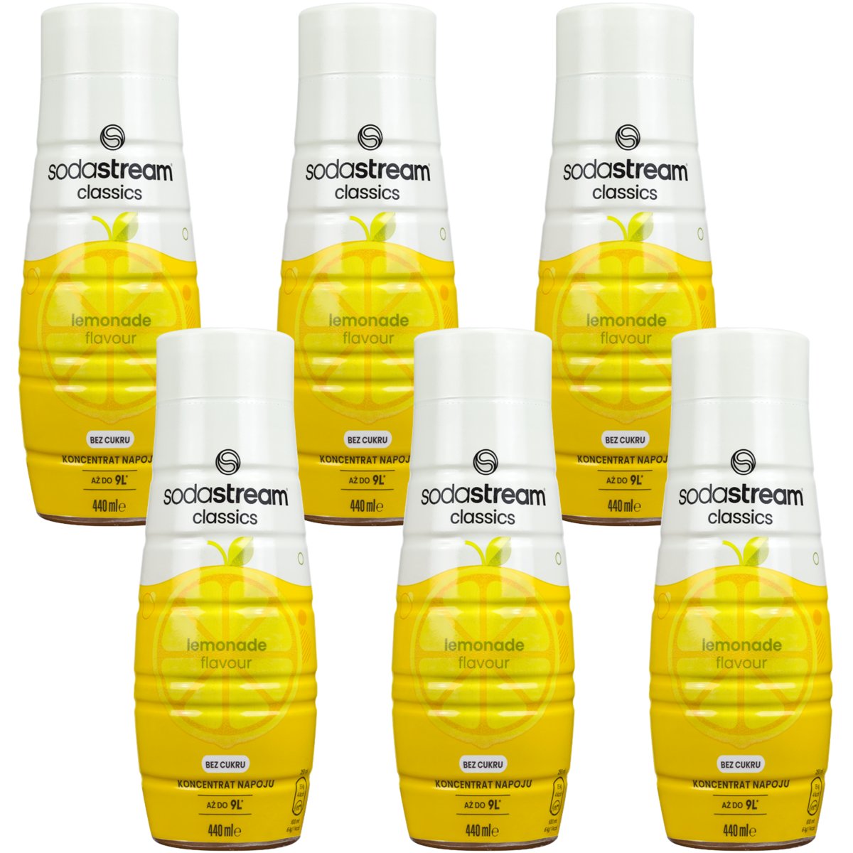 6x SYROP LEMONIADA DO SATURATORA SODASTREAM KONCENTRAT DO GAZOWANEJ WODY