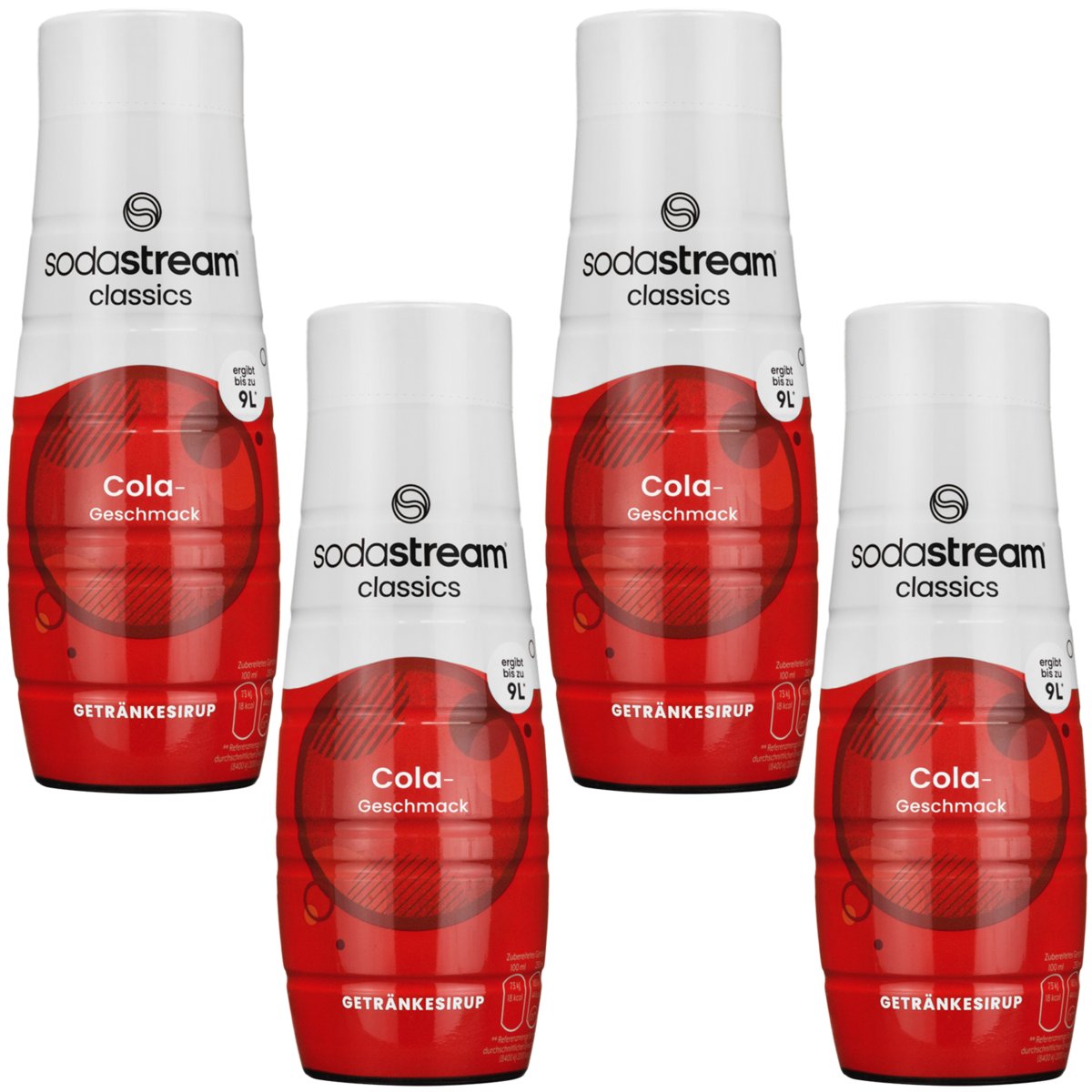 4x SYROP COLA CLASSIC SATURATOR SODASTREAM KONCENTRAT SOK DO WODY 9L NAPOJU