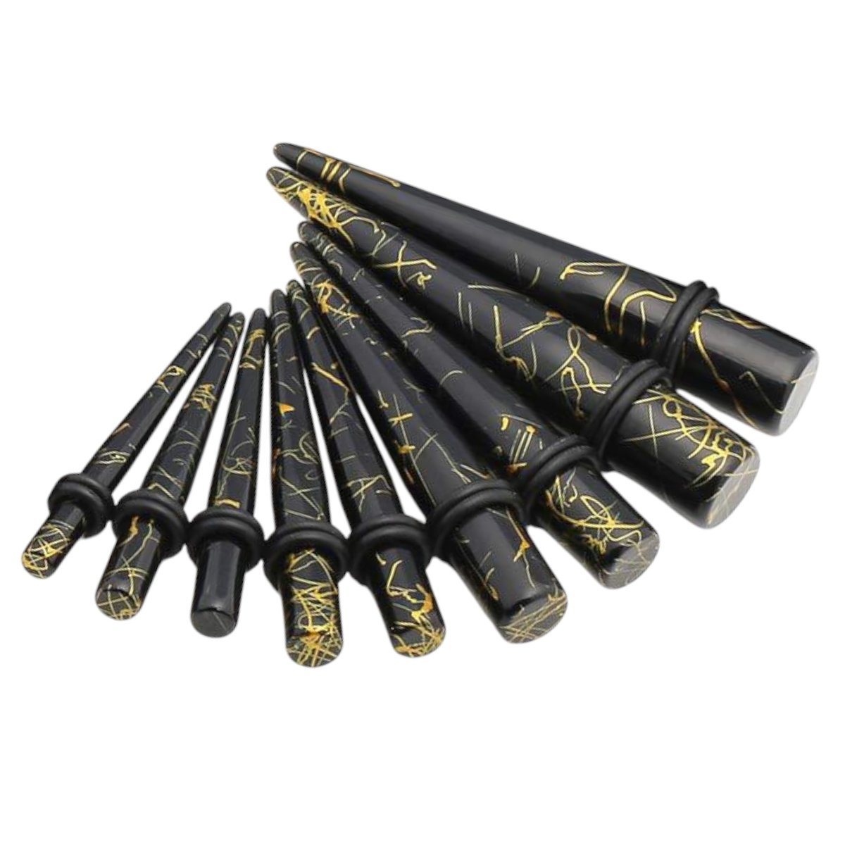 TAPER ROZPYCHACZ EXPANDER ZESTAW CZARNO-ZŁOTY 9 SZTUK 1,6-10mm