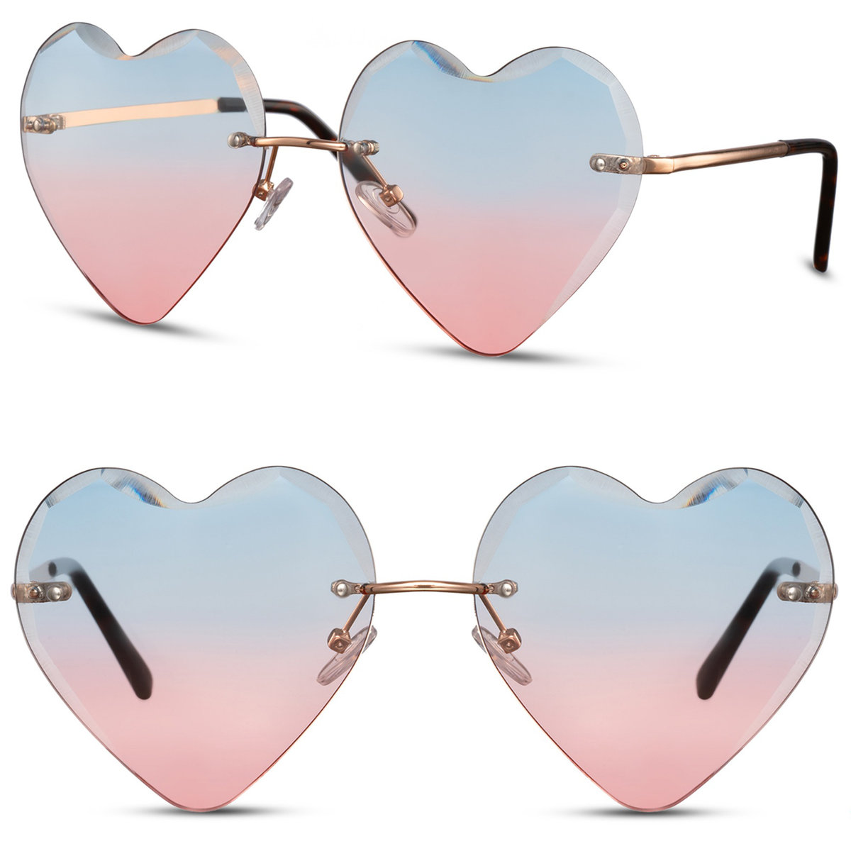 Okulary przeciwsłoneczne damskie serca serduszka