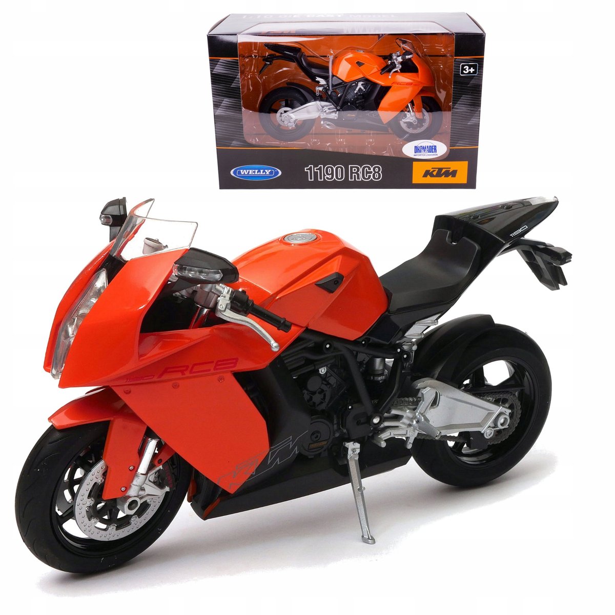KTM 1190 RC8 1:10 Welly - Precyzyjny Model Motocyklu dla motocyklisty