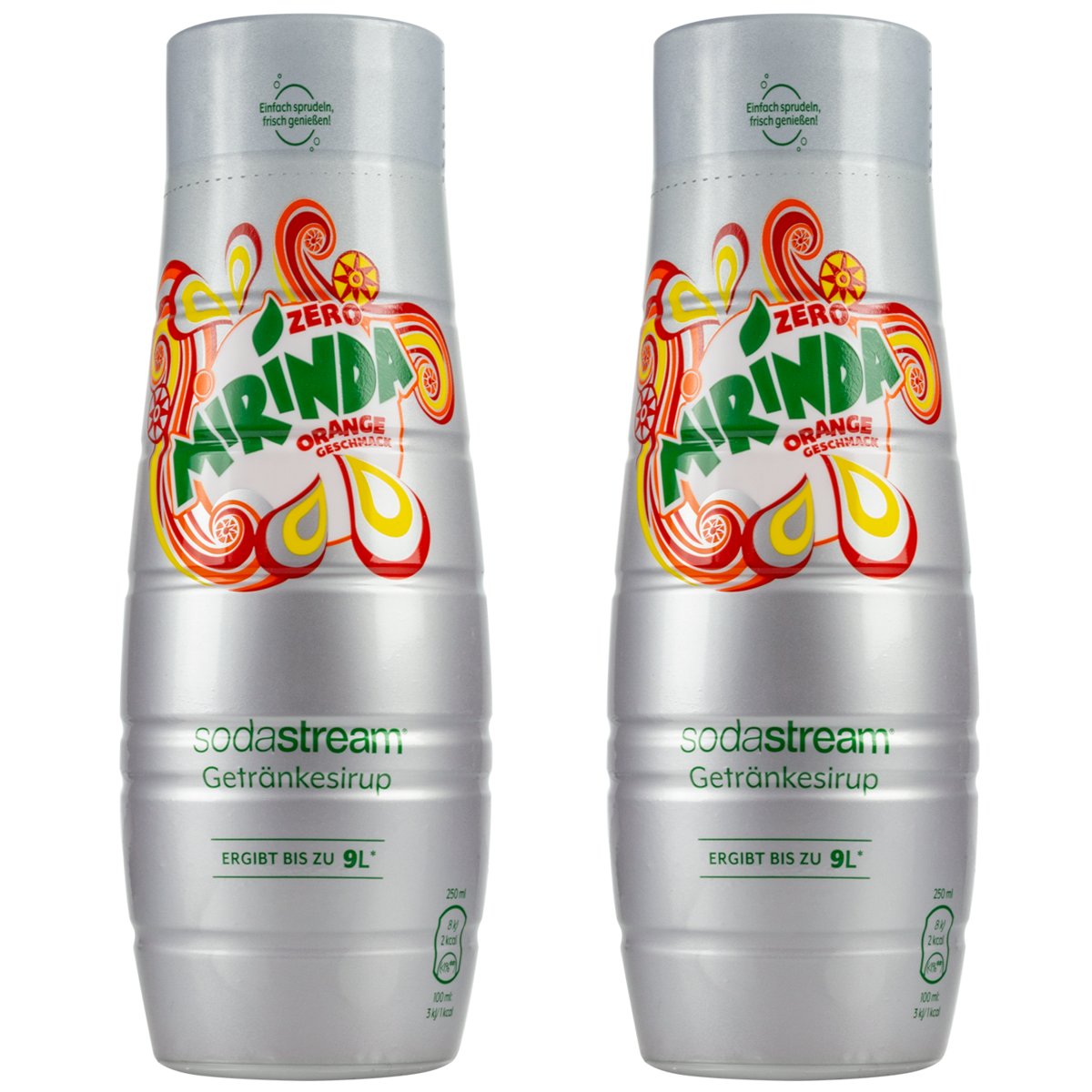 2x SYROP SODASTREAM MIRINDA ZERO BEZ CUKRU KONCENTRAT SATURATORA 440 ml