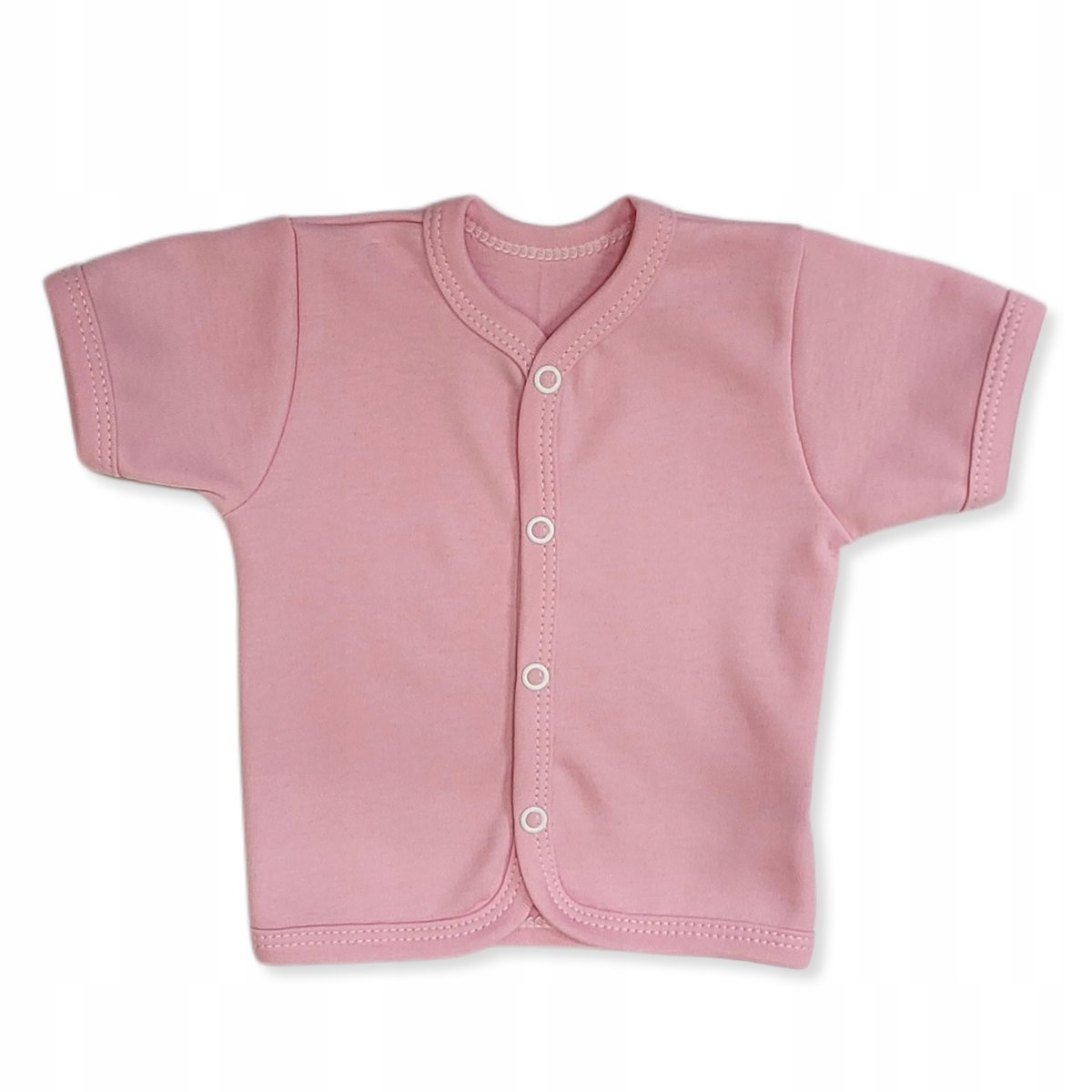 KAFTAN kaftanik 110 KOSZULKA bluzka ROZPINANA k/r dziecięca gładka RÓŻOWA