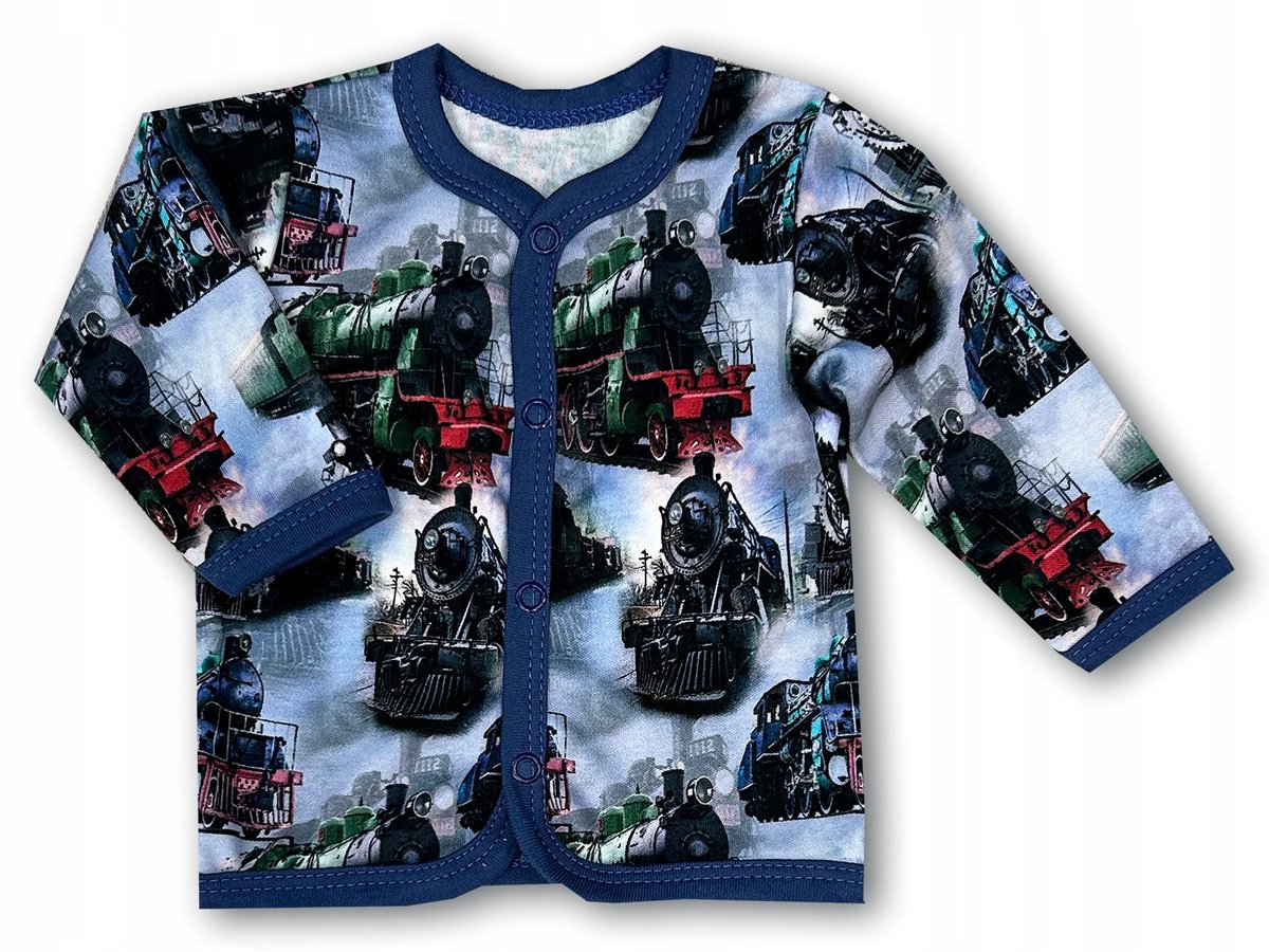 KAFTAN kaftanik 48 KOSZULKA bluzka rozpinana dla wcześniaczka w LOKOMOTYWY