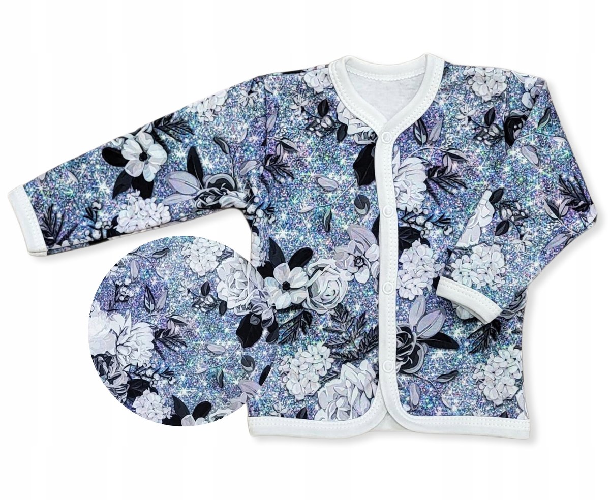 KAFTAN kaftanik 104 KOSZULKA bluzka rozpinana dziecięca w RÓŻE