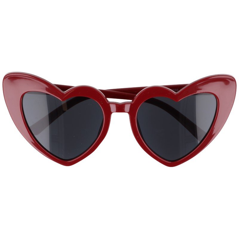 Okulary przeciwsłoneczne damskie serca LAURENT DARK RED