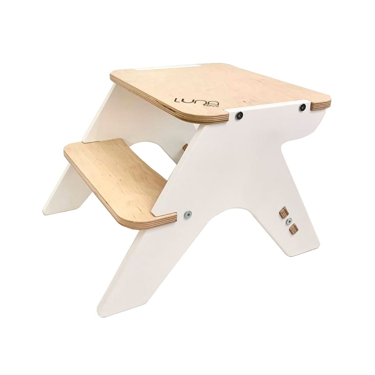 Małpiszon, pomocnik kuchenny mały dla dzieci - biały