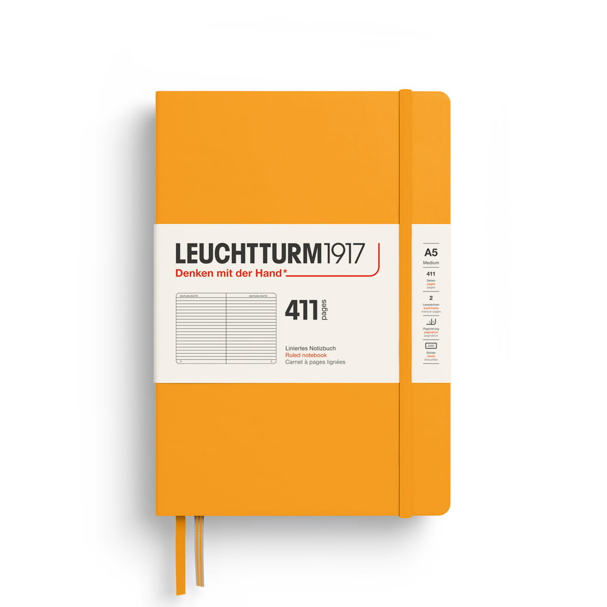 Notatnik Leuchtturm1917 A5, 411 stron, linie, Rising Sun