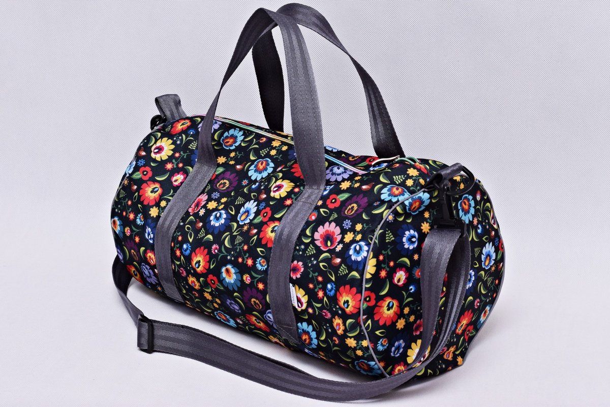 Torba sportowa podróżna torba na siłownię bagaż podręczny łowicki folk