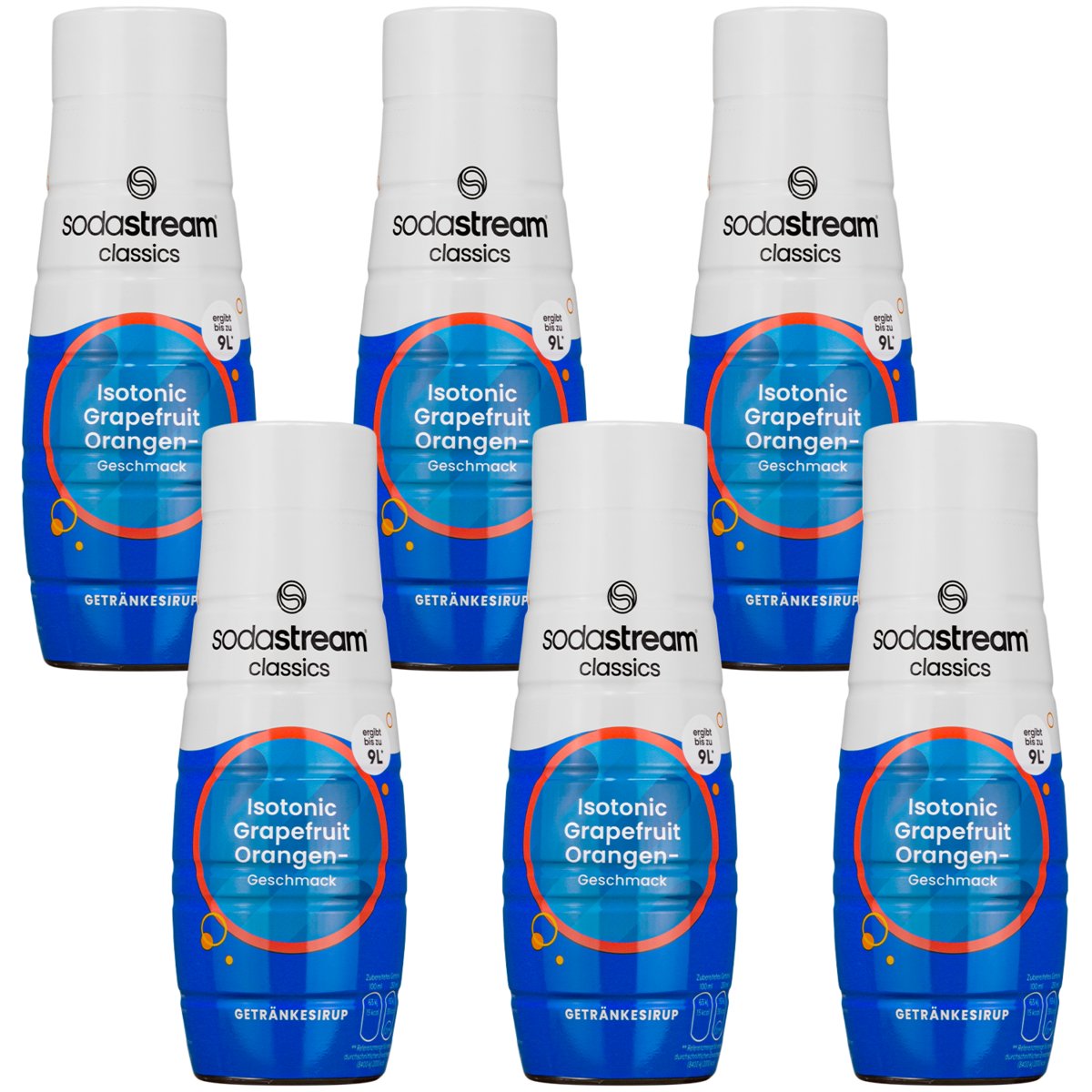 6x SYROP SODASTREAM IZOTONIK GREJPFRUT POMARAŃCZA KONCENTRAT 440ML