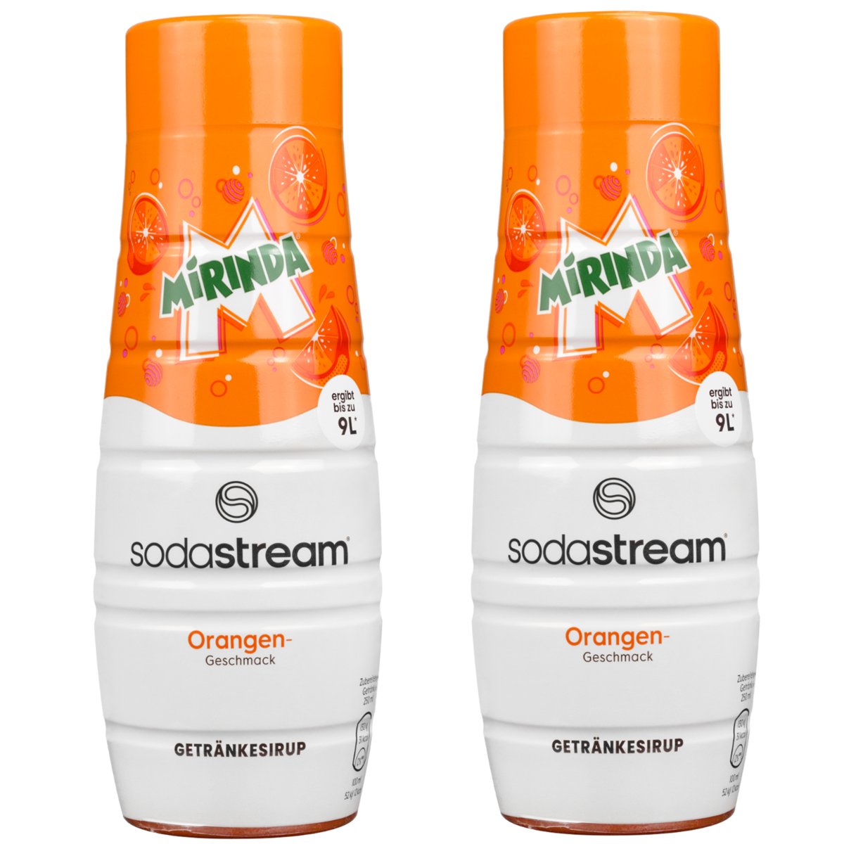 2x SYROP SODASTREAM MIRINDA DO SATURATORA KONCENTRAT SOK DO WODY 9L