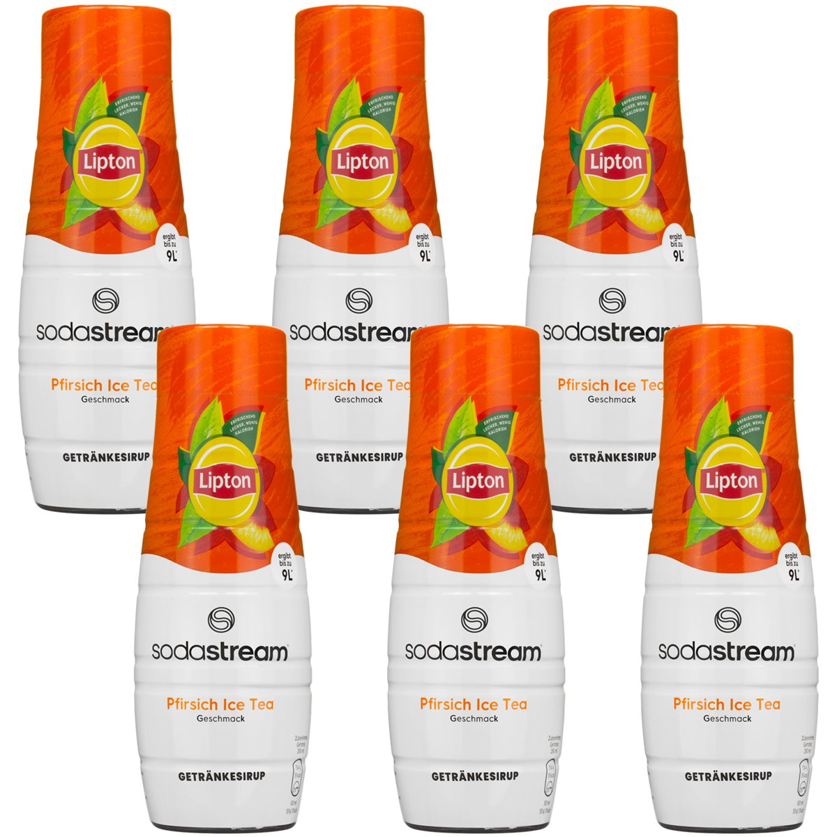 6x SODASTREAM SYROP KONCENTRAT LIPTON ICE TEA BRZOSKWINIA SOK DO WODY