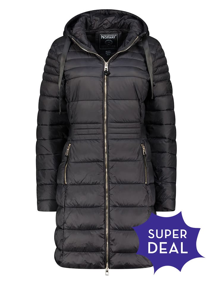 Geographical Norway Kurtka pikowana w kolorze czarnym