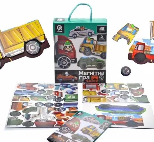 Gra magnetyczna Transport 48 magnesów - Qbee
