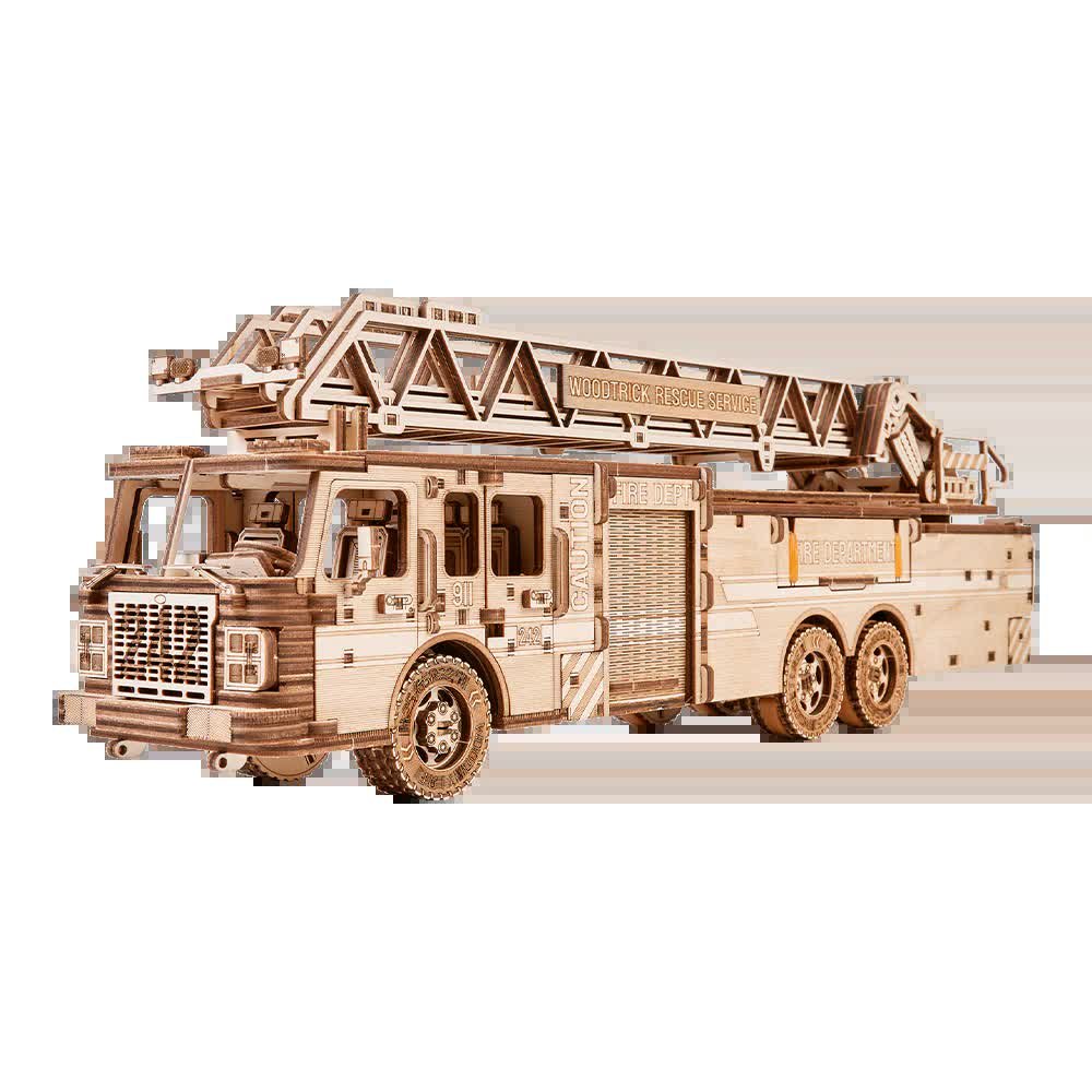 Wóz strażacki Rescue Firetruck Wood Trick Drewniane Puzzle 3D