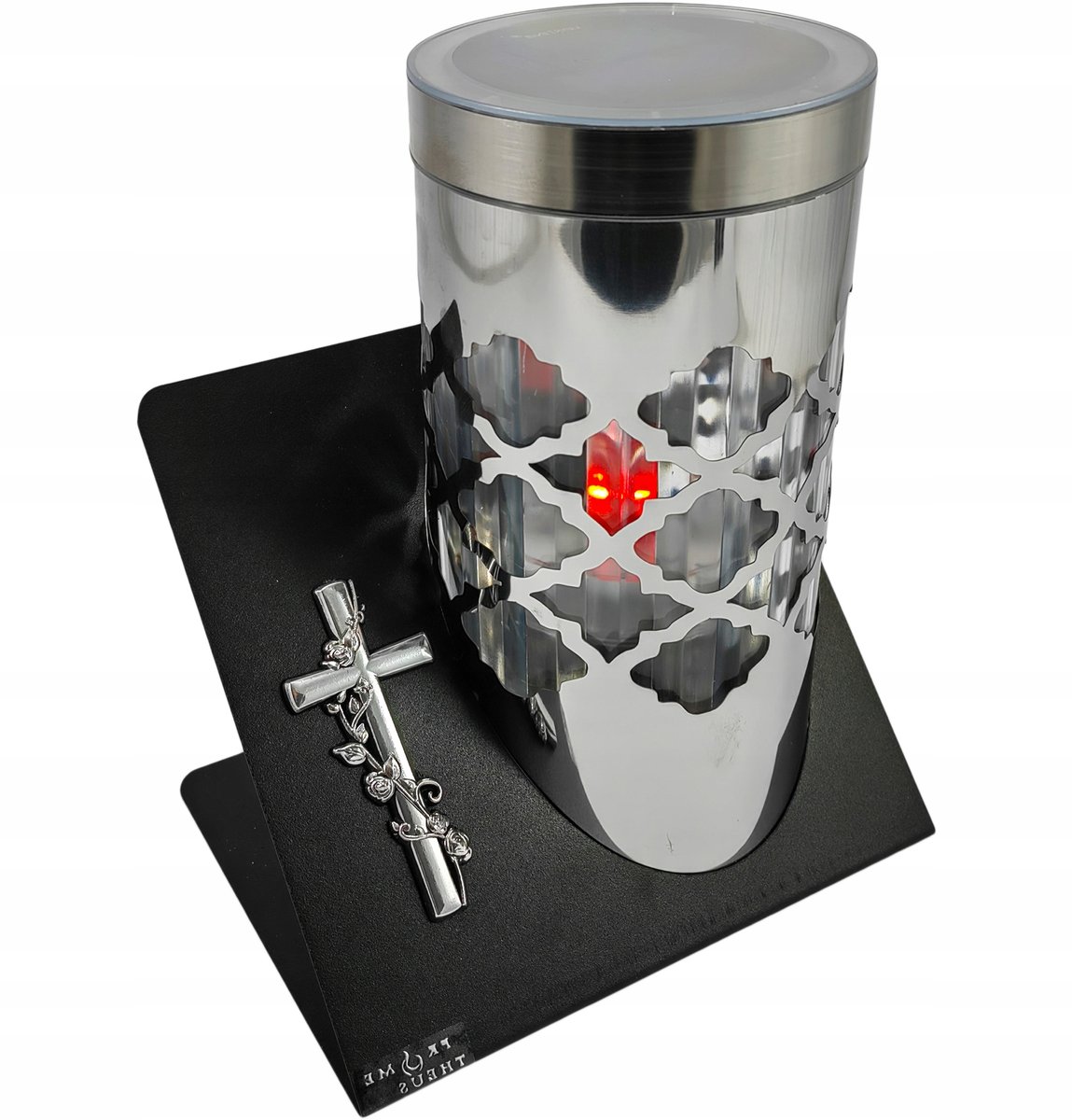 Nowoczesny Znicz Solarny Lampion Fotowoltaiczny Ze Stali Na Grób