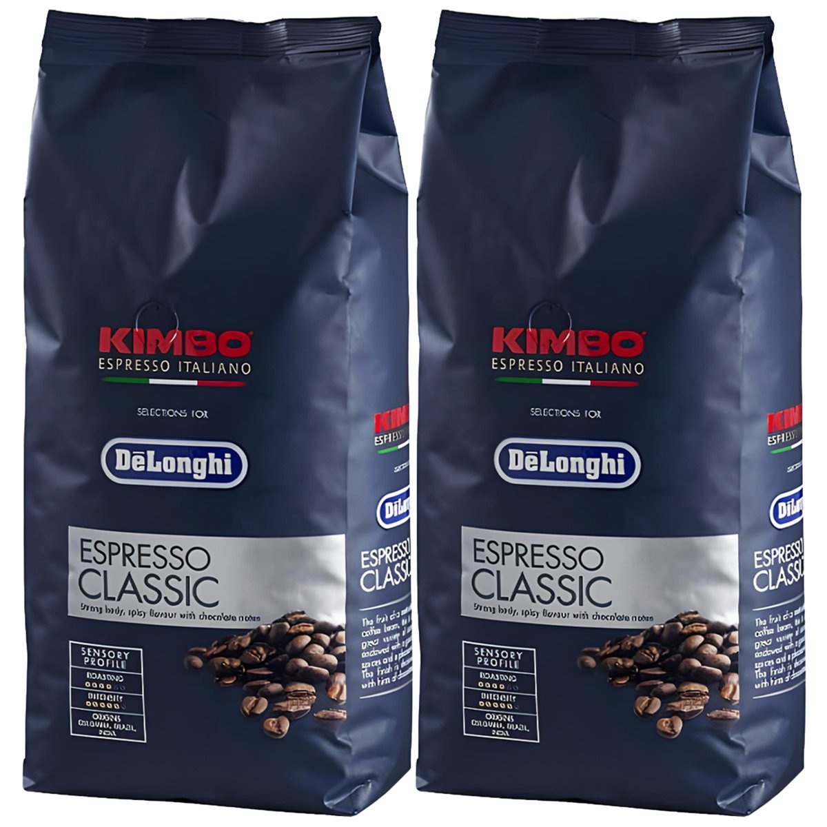 ZESTAW 2x KAWA ZIARNISTA DELONGHI KIMBO CLASSIC ESPRESSO ROBUSTA 1KG