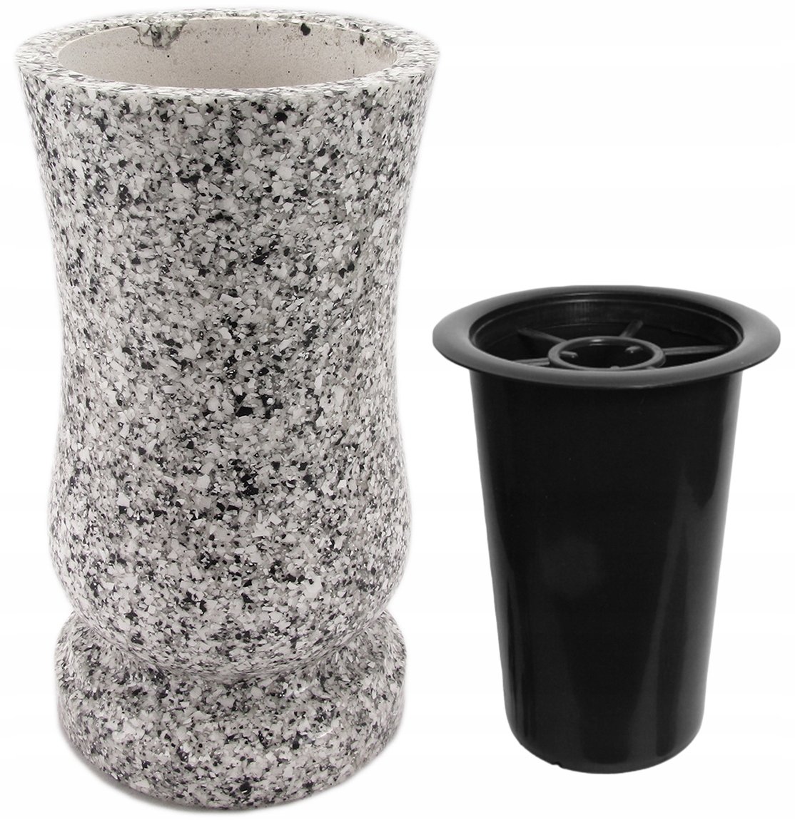 Wazon nagrobny nagrobkowy wazony nagrobne STRZEGOM jasny lastryko + wkład