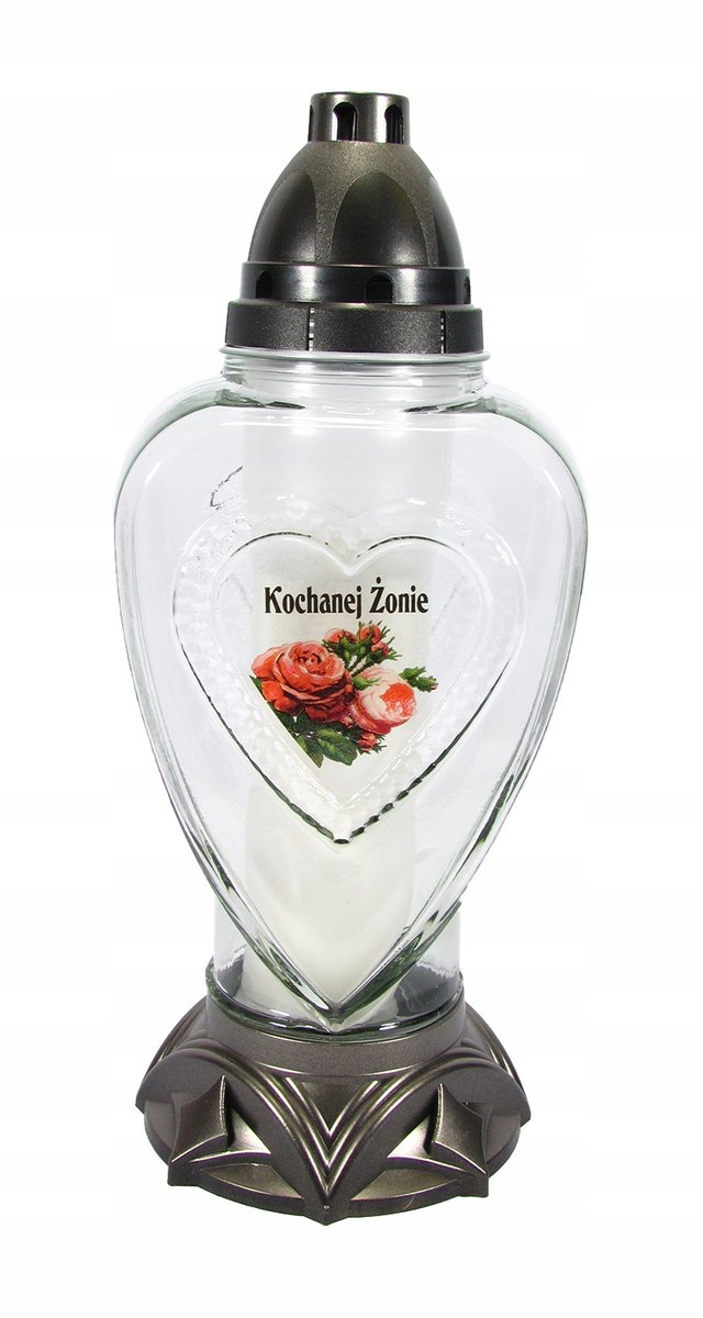 Szklany Znicz Serce Kochanej Żonie Lampion Z Dedykacją Dla Żony