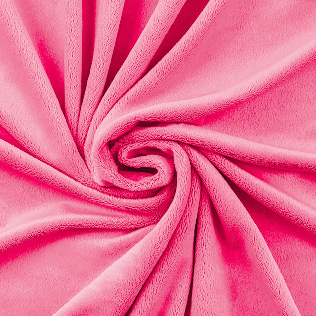 Materiał Minky gładki Premium jasny różowy (Candy pink)