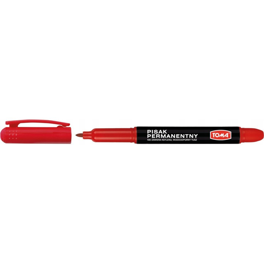 Marker Permanentny Okrągły 1Mm To-324 Czerwony Toma