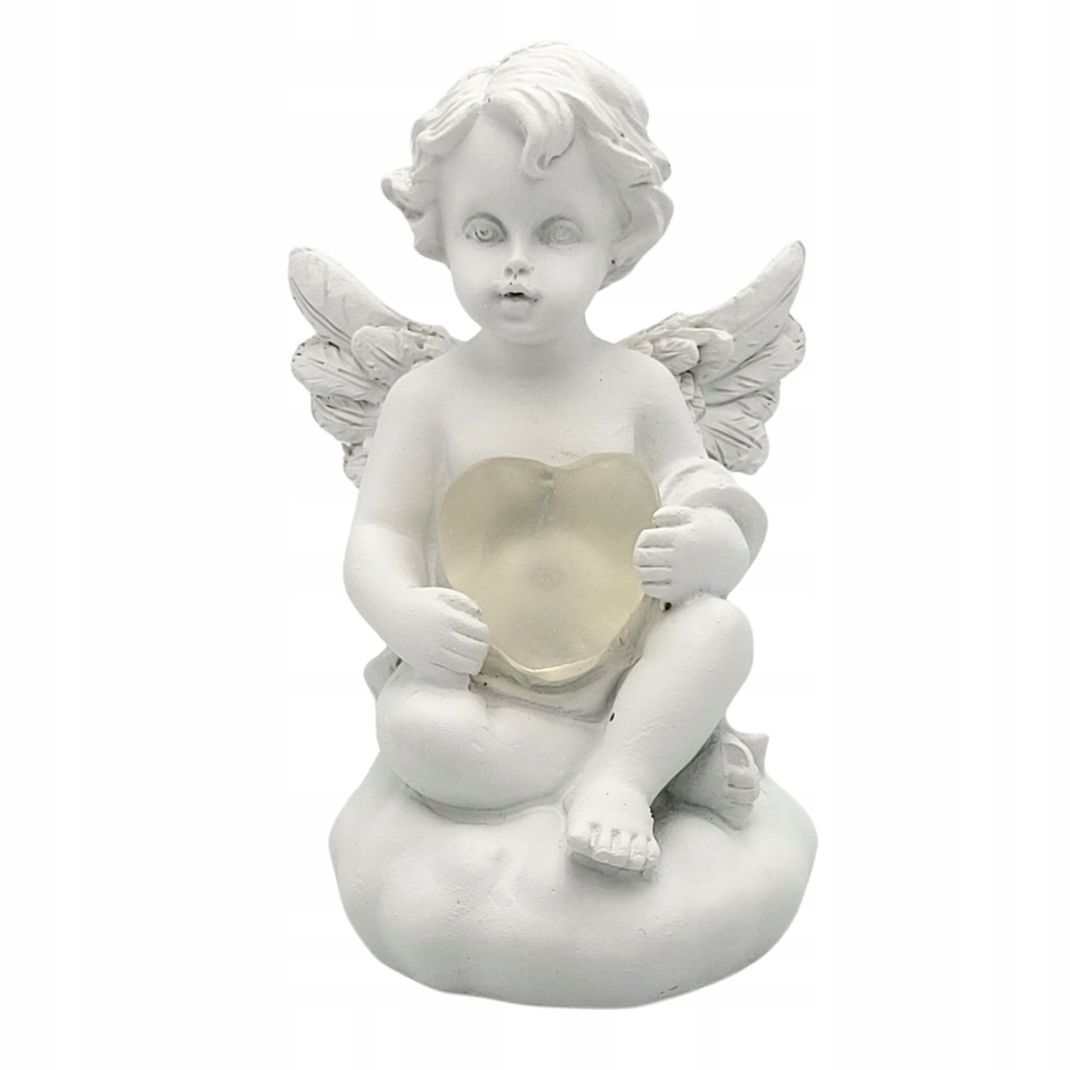 Figurka Do Znicza Anioł Z Sercem Aniołek Led Wkład Figurka Znicz 11 Cm