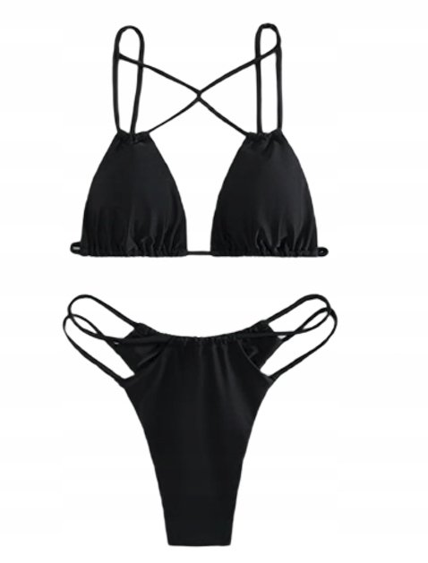 STRÓJ KĄPIELOWY BIKINI STRAPS PASKI SEXY M