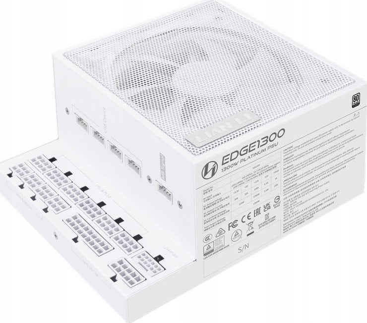 Zasilacz Lian Li Lian Li EDGE EG1300 80 PLUS Platinum Netzteil, PCIe 5.1, ATX 3.1 - 1300 Watt, wei EG1300 WHITE